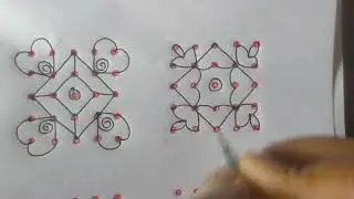 5*5 dots easy rangoli designs | small dots muggulu | easy kolam | letest muggulu |