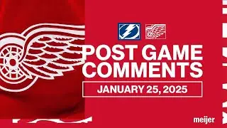 Marco Kasper, Cam Talbot, Todd McLellan Post Game Comments vs. TBL | Jan 25, 2025