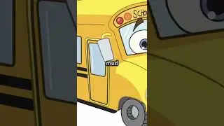 Benny the brave little car. #car #cartoon #yellowbus #bus #blue #bluecar #kids #help #learning