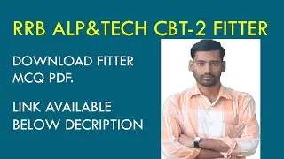 Rrb cbt-2 fitter mcq pdf