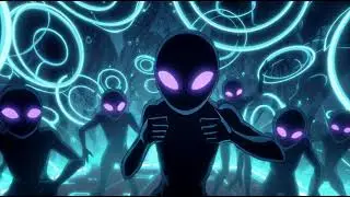 What Are These Aliens Doing?! 👽🕺 4K Visual Loop - Dance Party Background - Groovy Aliens Visuals