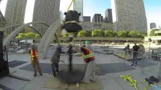 Ai Weiwei's 'Circle of Animals/Zodiac Heads' in Nathan Phillips Square, Toronto
