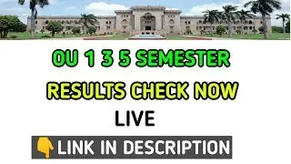 OU 1 3 5 semester Results live check now|OU 1 3 5 semester Results Download link
