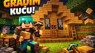 Moje prvo minecraft prezivljavanje *gradim kucu*