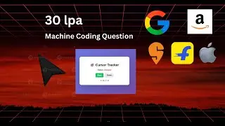 30 LPA Frontend Machine Coding Question 🔥 Cursor Tracker in React (Throttle Explained)