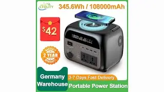 Review 500W Portable Power Station 345.6Wh Solar Generator 108000mAh LiFePo4 Batteries  2025