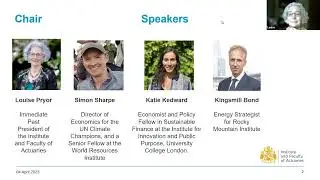 IFoA Alternative Economic Thinking Series  - The invisible infrastructure of climate change