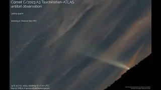 Комета C/2023 A3 Tsuchinshan-ATLAS: наблюдение за антихвостом в режиме реального времени &ndash; 15 октября 2024 г.