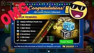 What will u get, if u collect all the happy holidays puzzle in 8 ball pool / Free Holiday Puzzle Cue
