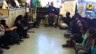 Literacy Campaign of Monterey County president Len Foster reads to students at Ord Terrace Elementar