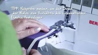 Tutorial: Videoanleitung zu BERNINA Gummibandnähfuss für Overlockmaschinen