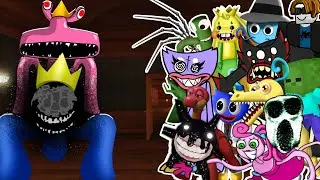 Rush Doors Vs Rainbow Friends (No Time) But Everyone Sings It 🎵 FNF Roblox Doors x Poppy Playtime