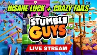 STUMBLE GUYS LIVE – INSANE LUCK + CRAZY FAILS 😂