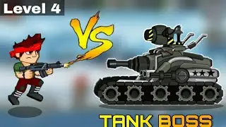 Alpha Guns Level 4 gameplay video, alpha Guns gaming video fight with thank boss, #4 alpha Guns.