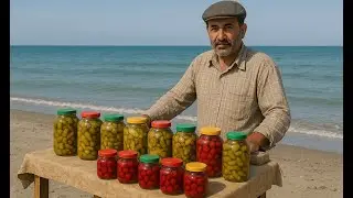 ترشی&zwnj;های خوشمزه کنار دریا🌊Delicious Pickles by the Sea#Foodie #TravelFood #Delicious