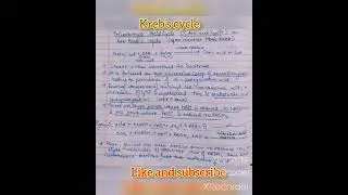 #neet 2022 notes Kreb's Cycle in one shot #shorts #neet2022 #biology class11