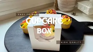 Bakepacker Auto-Pop Up Cupcake Boxes | 30-Pack Single Cupcake Containers