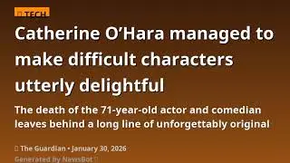 The death of the 71-year-old actor and comedian leaves