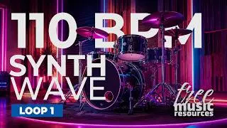 110 BPM Synthwave Drum Loop - Retro 80s Practice & Production Groove | Loop 1