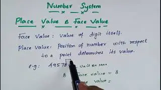 Learn about Place and Face value of digit | Number System  #shorts #rrb #ssc #upsc #rrbntpc