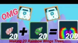 Making 20 Rainbow Wings Trees - Growtopia