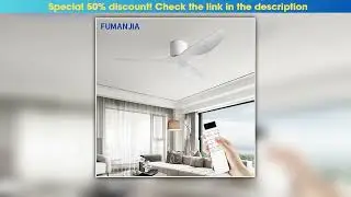 FUMANJIA 4552 Industrial Retro Ceiling Fan Ideal for LivingDining Areas Home Office 6 Speed Silent