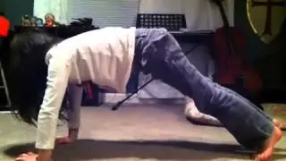 Sophia (5). Side to side push ups with jump in