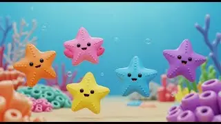 Five Little Starfish Shine Shine Shine | Magical Ocean Song & Counting Rhyme