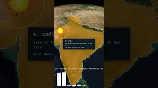 Countries with Nuclear Weapons and their first detonation dates #nukes #mapanimation