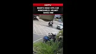 Pune: Biker's Head Hits Car Windshield, Helmet Saves Him