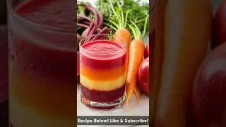 Детокс-сок ❤️🥕🍎 | Слоеный сок из свеклы, яблок и моркови, который зарядит вас энергией