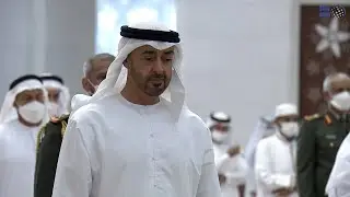 محمد بن زايد يؤدي صلاة عيد الأضحى المبارك في جامع الشيخ زايد في أبوظبي