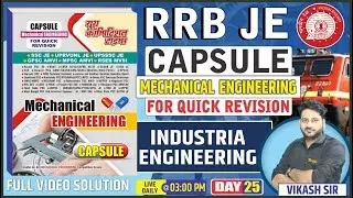 RRB JE CAPSULE MECHANICAL ENGINEERING(FOR QUICK REVISION)Industrial Engineering BY-VIKASH SIR DAY-25