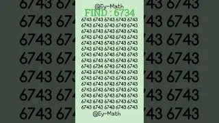 How fast did you pin point the hidden 6734 from the list? #iq #iqtest #gk #shorts #trending
