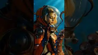 Giant Octopus vs Humanoid. #DeepSea #Octopus #Humanoid #UnderwaterRepair #Teamwork #OceanTech