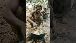 Primitive Survival Cooking Intestines #triballife #tribalfood #shorts