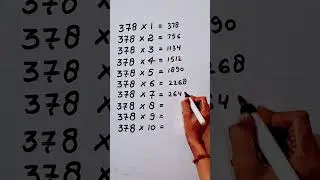 write the Table of 378 in 17 second only..#maths #mathshack #mathstricks &lrm;@study_care0&nbsp;
