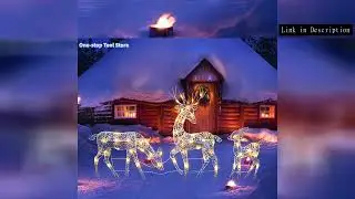 3Pc Lighted Deer Reindeer Family Lighted Deer Christmas Decor With Led Lights Light Up Bucks Doe And