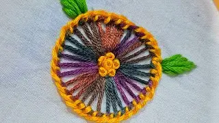 Buttonhole flower stitch embroidery | magic of hands