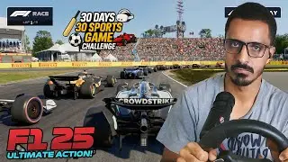 D4 - Best F1 racing game on GAMING STEERING WHEEL ? 30 days 30 sports games | F1 2025 Codemaster EA