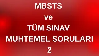 ÖSYM tarzı MBSTS/DHBT/AGS ve DİB Yazılı Soru Seri 2