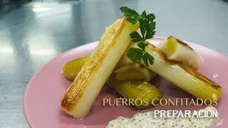 Puerros confitados