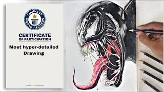 Most hyper detailed Drawing in 10 hours || Art by saksham || #venom #drawing 