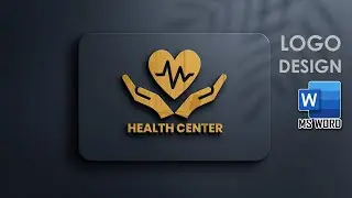 MS Word Tutorial: Health Care Medical Logo Design in Microsoft Word || Clinic Hospital Medical Logo