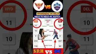 SRH vs DC ipl head to head match|| #CSKvKKR #viral #warner  #viralshort #cricket #MSD #markarm