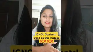 Ignou students! Don't do this mistake #ignou #ignouexams #ignounews