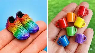 MINI RAINBOW SCHOOL SUPPLIES! 🎒 Too Cute To Use! 📏