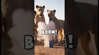 This Santa Gift SHOCKED the Entire Lion Pack 😂 #Warthog #SavannaJungle #mindsnacks