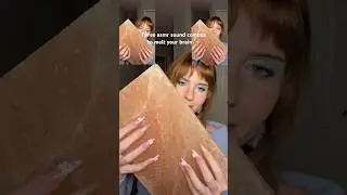 asmr with a 13 pound salt block, beeswax, milk glass and a dollar tree pen ☁️