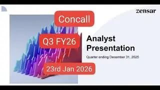 Concall Q3 FY26 Zensar Technologies Ltd 23rd Jan 2026 #Zensar Technologies Ltd
